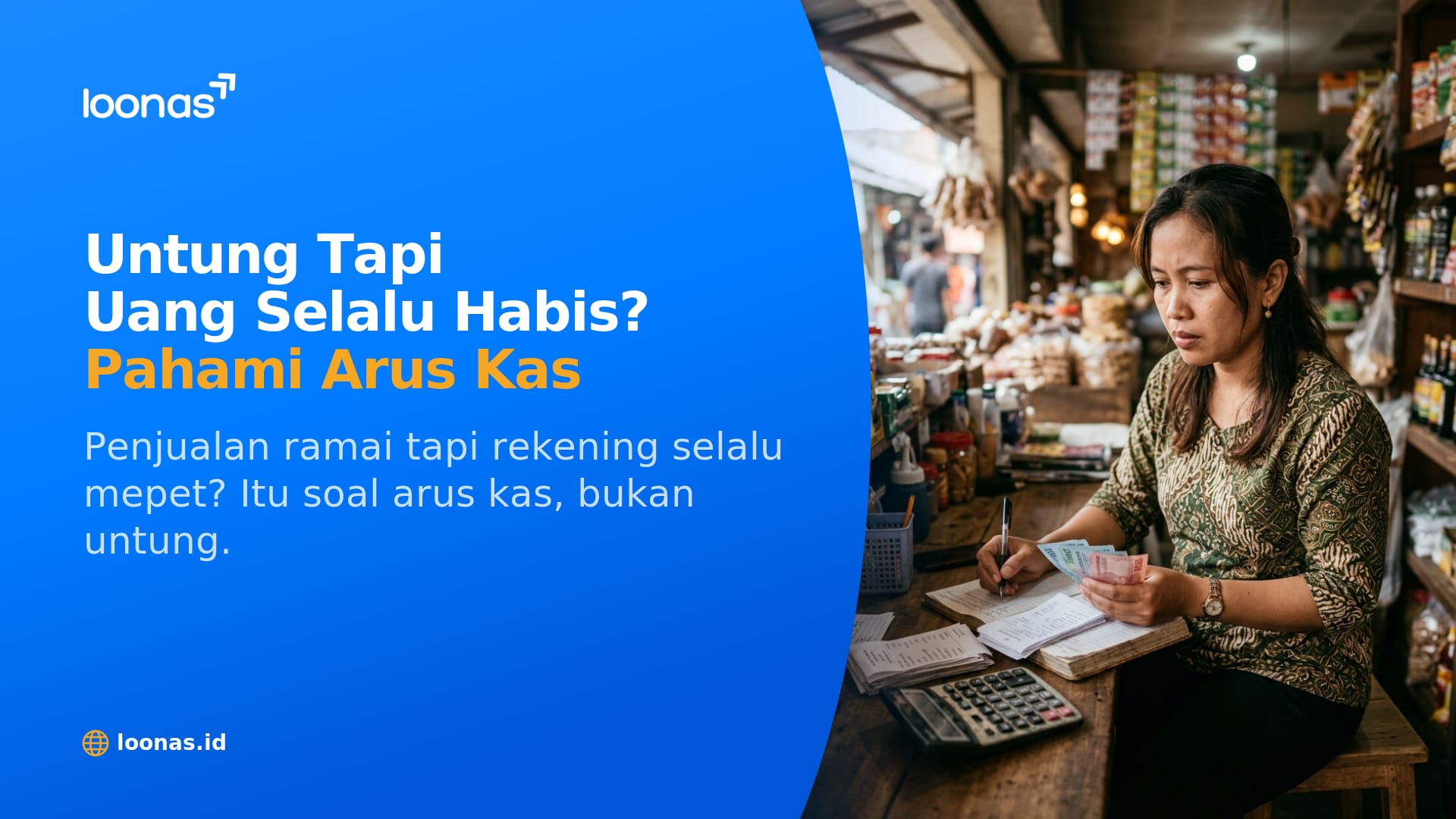 Ilustrasi artikel Untung Tapi Uang Selalu Habis? Memahami Arus Kas UMKM