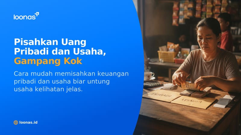 Ilustrasi artikel Cara Memisahkan Keuangan Pribadi dan Usaha dengan Mudah